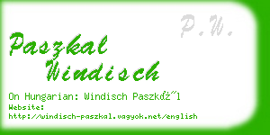 paszkal windisch business card